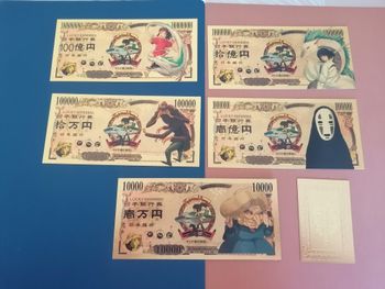 5 billets or Le voyage de Chihiro studio Ghibli