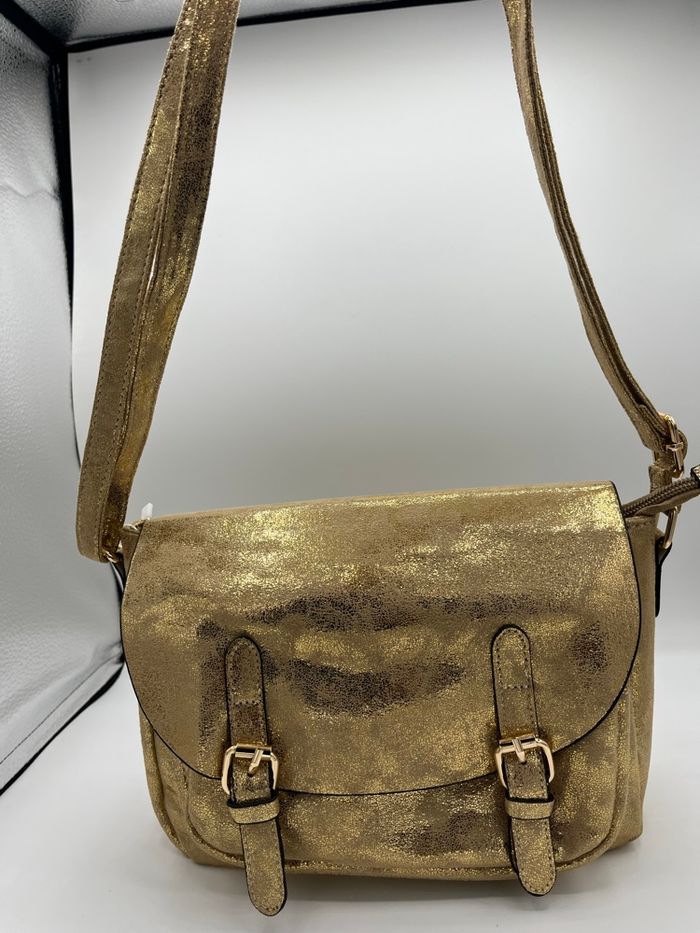 Sac à main bandoulière épaule toile brillante - photo numéro 2
