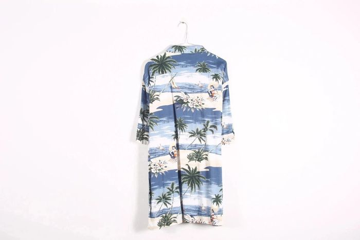 Adorable chemisette vintage 90's en coton motif fleurs des îles (#240177) - photo numéro 6