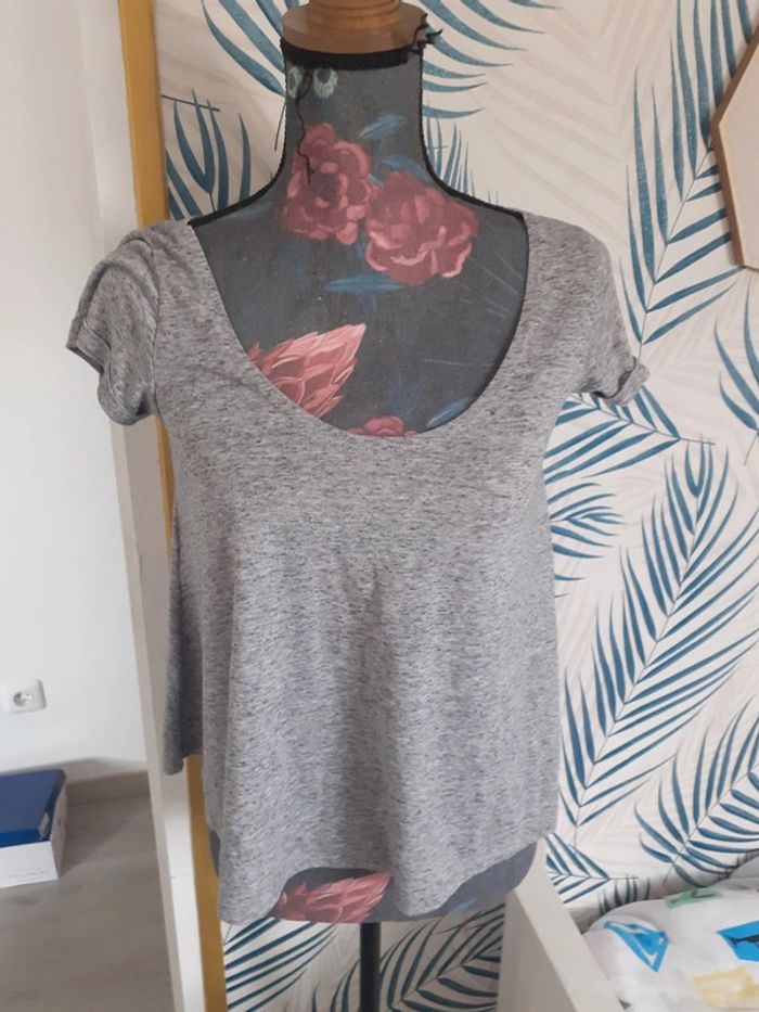 Tee-shirt manches courtes gris M
