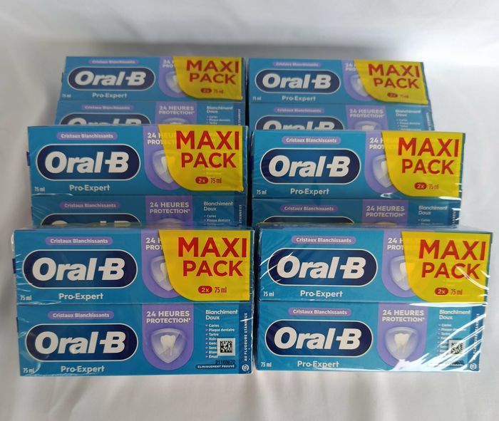 6 Lots de 2x75ml Oral B Pro Expert Cristaux Blanchissants