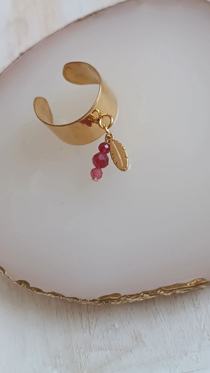 Jolie bague à breloques en acier inoxydable - photo numéro 2