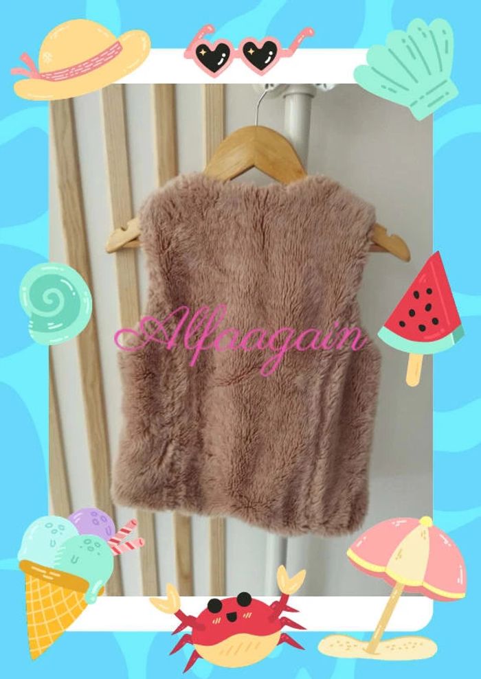 Gilet boléro fourrure Mango 6/8ans - photo numéro 4