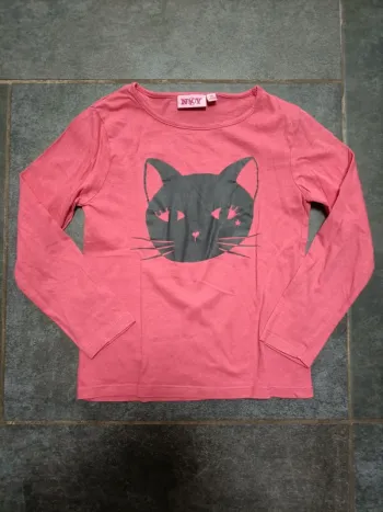 T-shirt manches longues chat