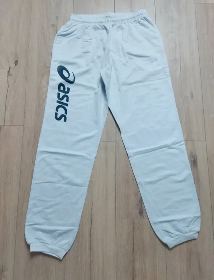 Pantalon jogging homme sport Asics blanc neuf