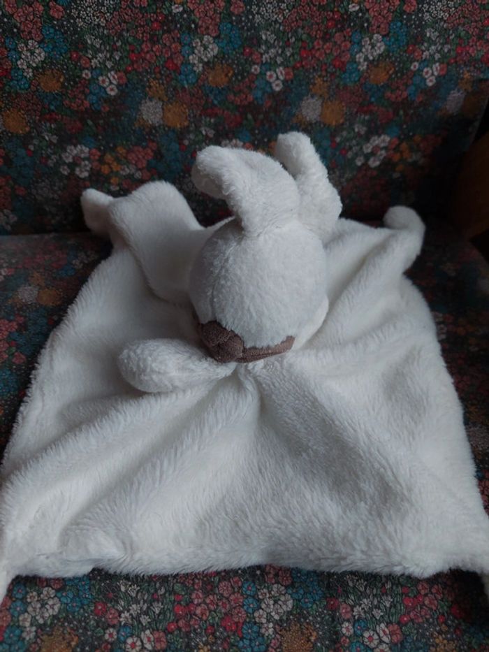 Doudou carré lapin oreilles bandana Nicotoy - photo numéro 4