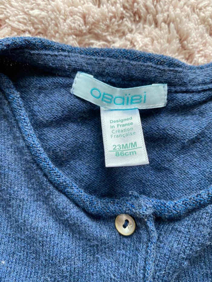 Lot d’un gilet et d’un boléro Obaïbi 24 mois - photo numéro 5
