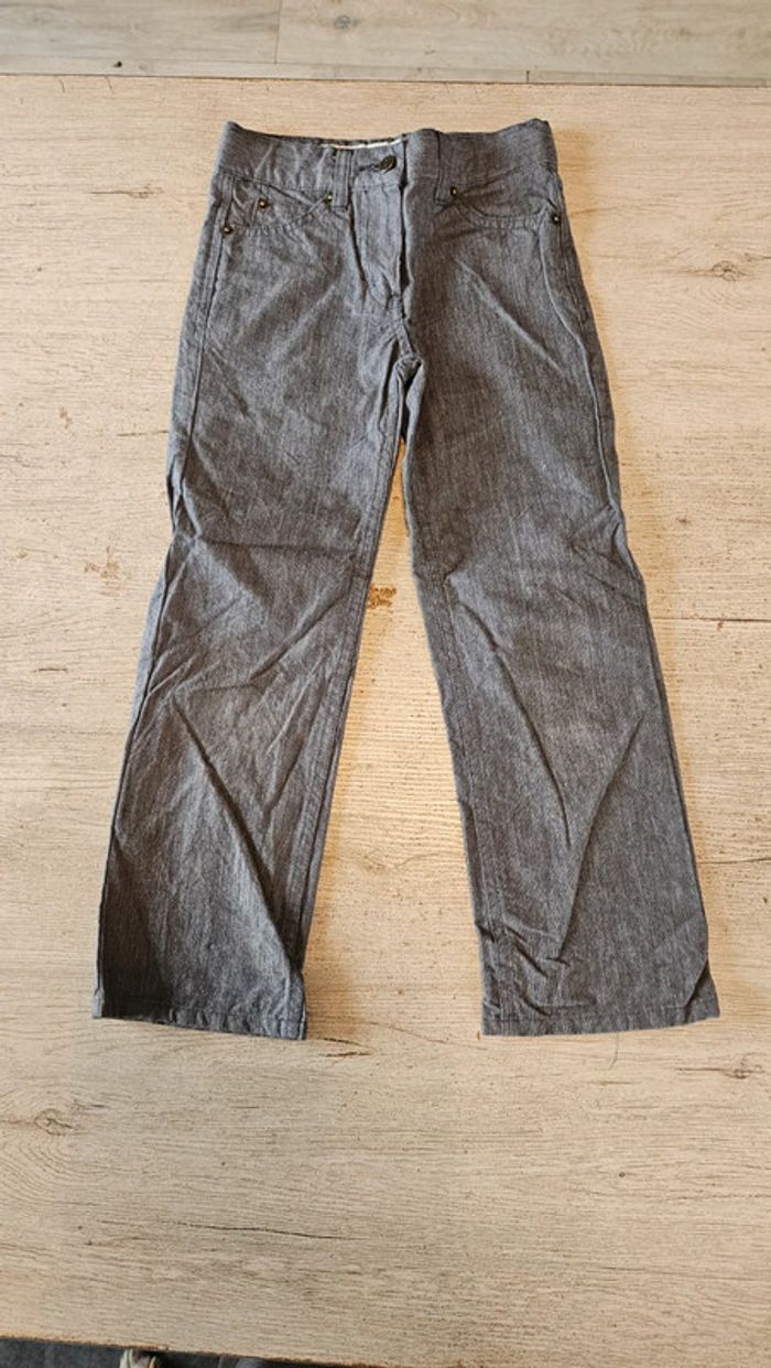 Pantalon classique droit, gris chiné, ajustable, Buissonnière, 6 ans, nickel