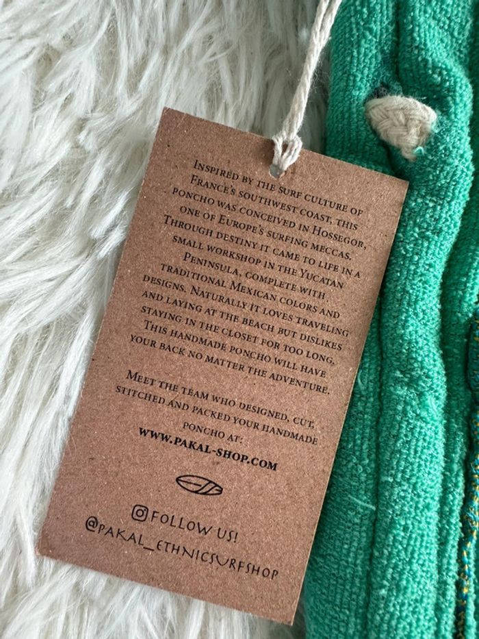 Poncho de bain éponge vert Pakal Ethnic taille 0-3 ans - photo numéro 3