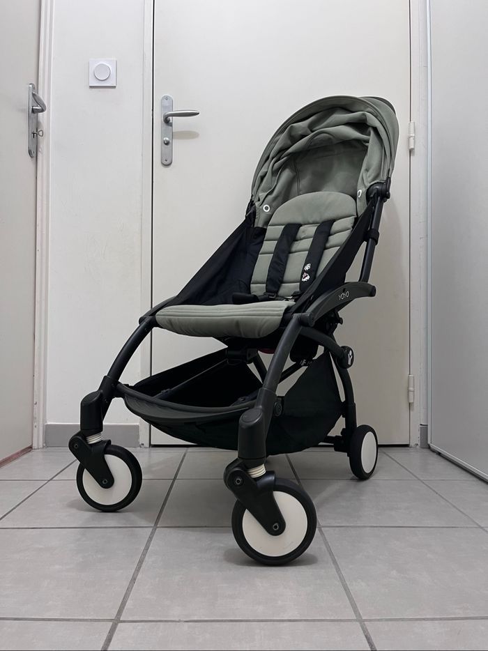 Poussette YOYO2 avec nacelle et pack 6+ olive - photo numéro 5