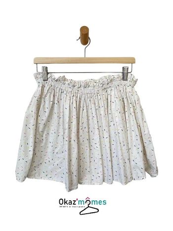 Jupe d’été blanche motif petits traits colorés - Tape à l'oeil 10 ans