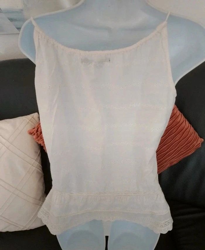 Débardeur coton dentelle femme.38.. - photo numéro 2