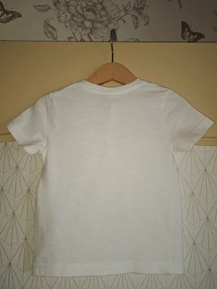 T-shirt blanc garçon comme neuf tape à l'œil 2 ans - photo numéro 7