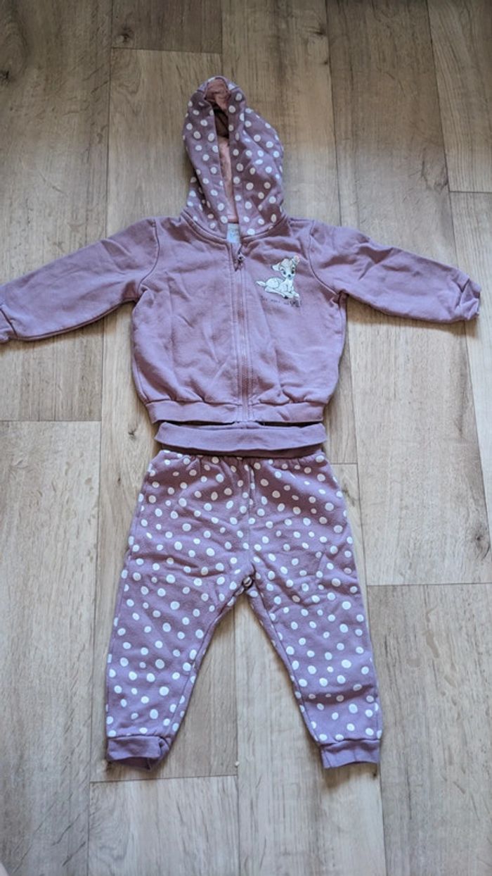 Ensemble sweat Disney Bambi Lila 12 Mois