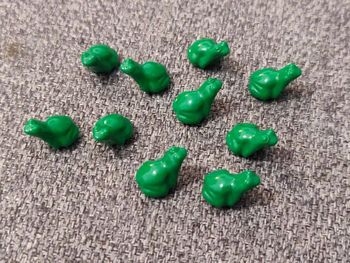 10 grenouilles vertes Lego - en parfait état jamais utilisées - vrai Lego