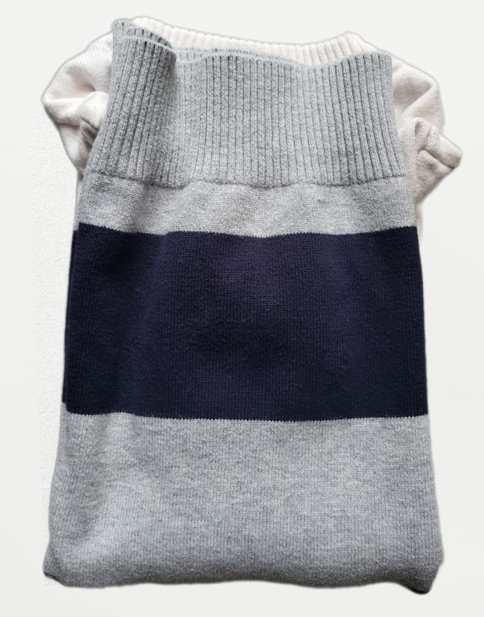 💙🤍 Pull femme Tommy Hilfiger – Taille M – Tricolore bleu/gris/blanc - photo numéro 4