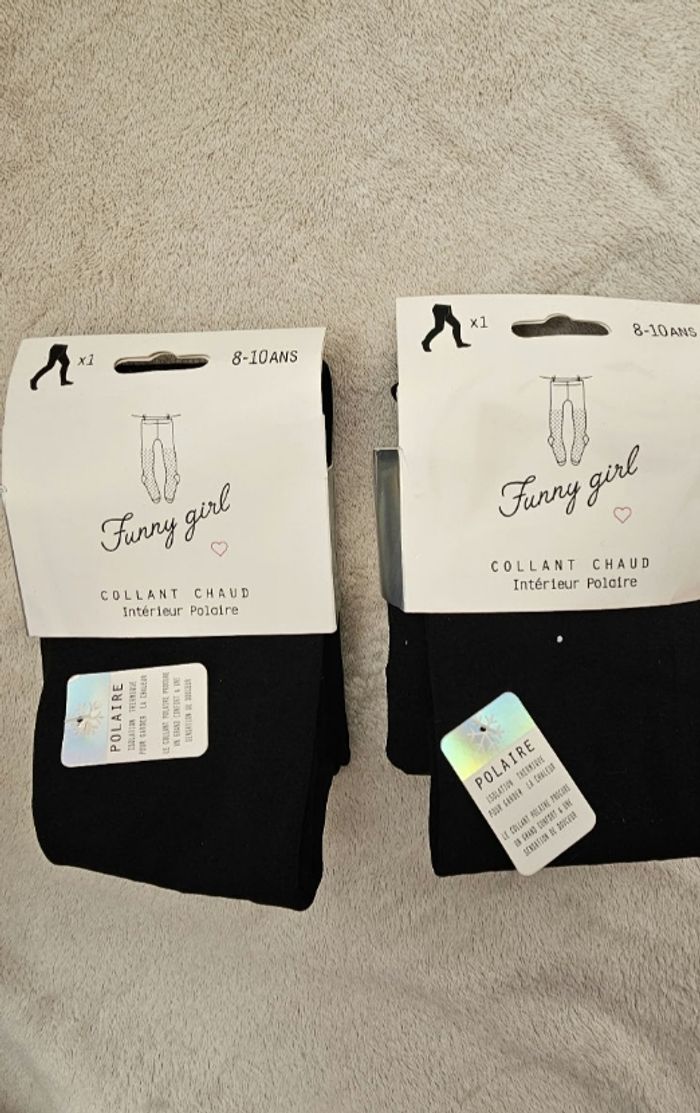 Collant chaud fille 8-10 ans - Intérieur polaire ultra-doux