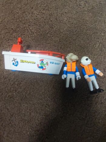 lot barque + 2 personnages zooland