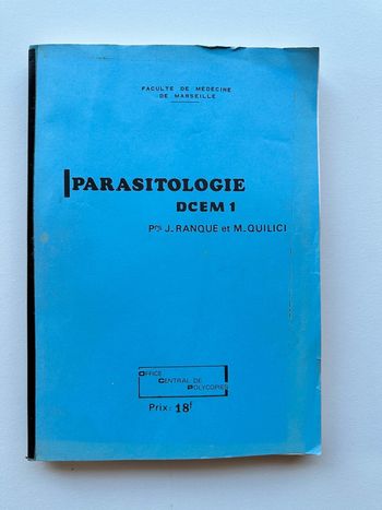Livre "Parasitologie DCEM 1"