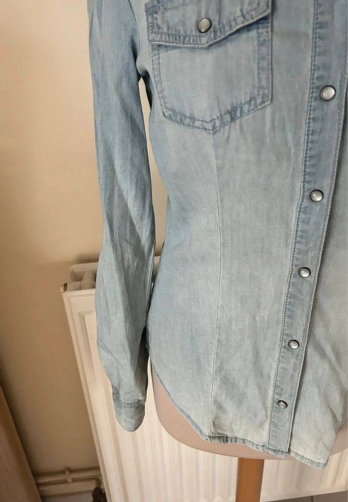 Chemise en jean, bleue, Only - photo numéro 4