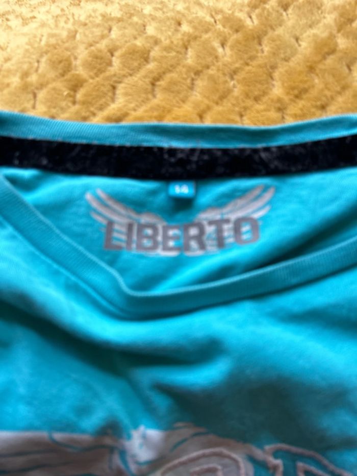 Liberto t shirt manches longues taille 14 ans turquoise - photo numéro 5
