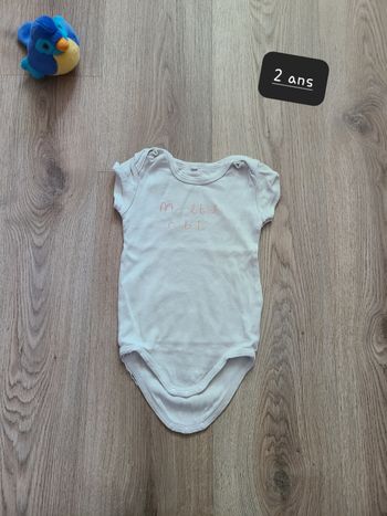 Body manche courte mixte 2 ans