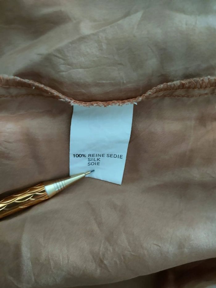 Jupe Vintage Ouiset - Beige Satiné, Charme Rétro Français ! - photo numéro 5