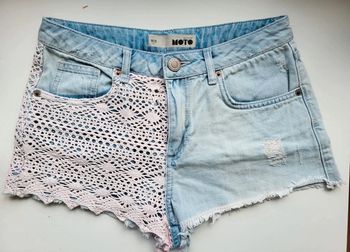 Short Topshop moitié jean moitié dentelle - Dressing trié par tailles