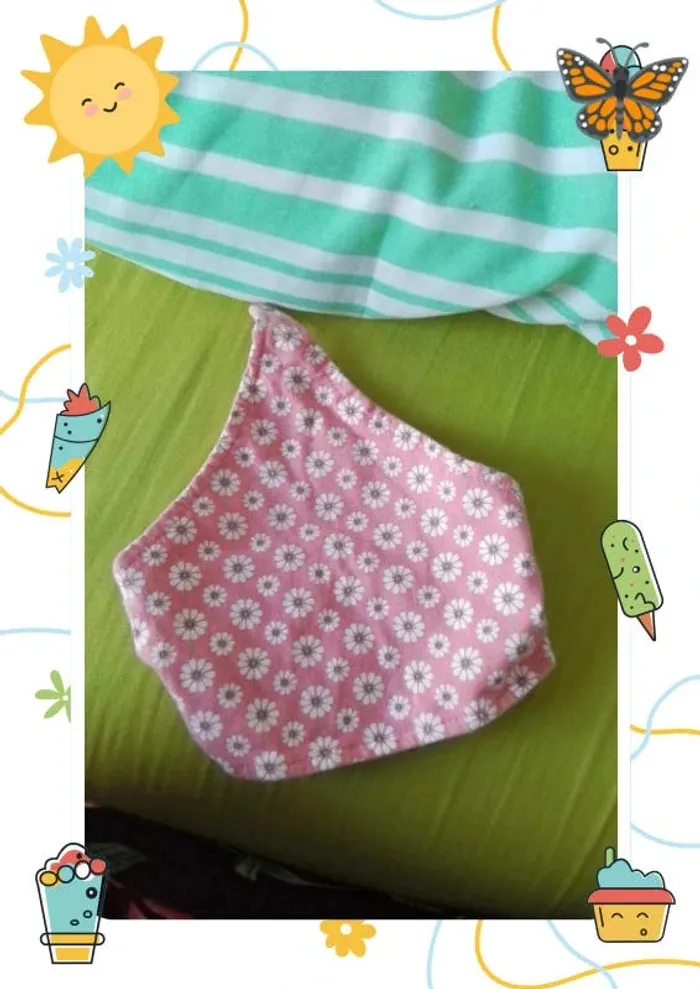 Bandana rose à fleur - photo numéro 4