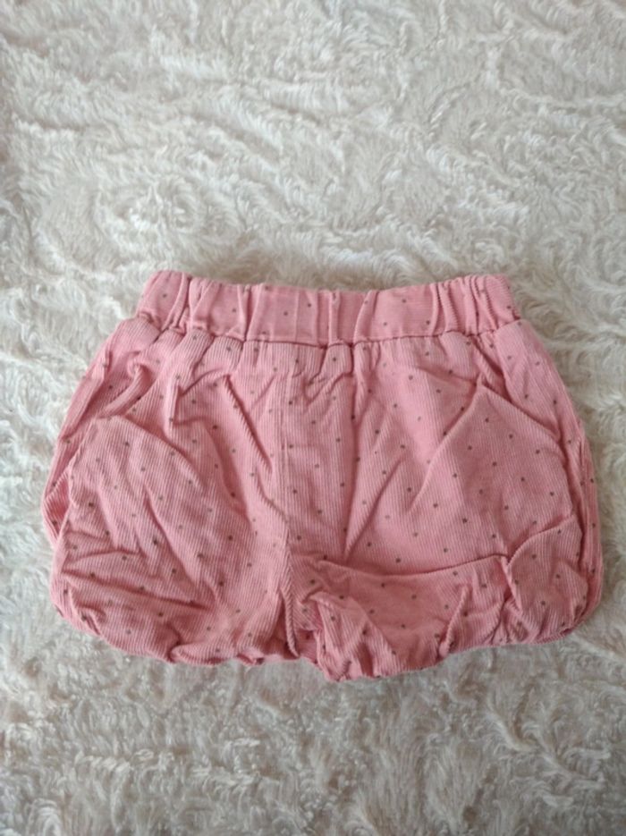 Short velours à pois doublé Fille 3 mois Kiabi - photo numéro 6