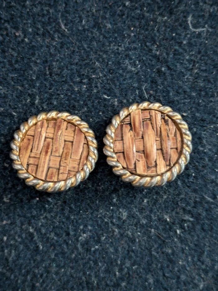 Boucles d'oreilles a clips marrons