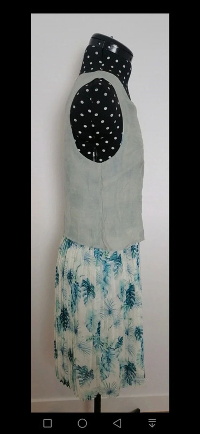 Robe courte d'été tropicale vert d'eau Taille M Smash! - photo numéro 6