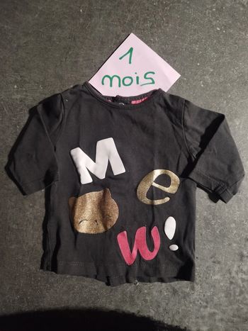 T-shirt "MEW !" 1 mois