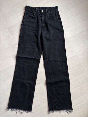 Jeans noir jambes larges 