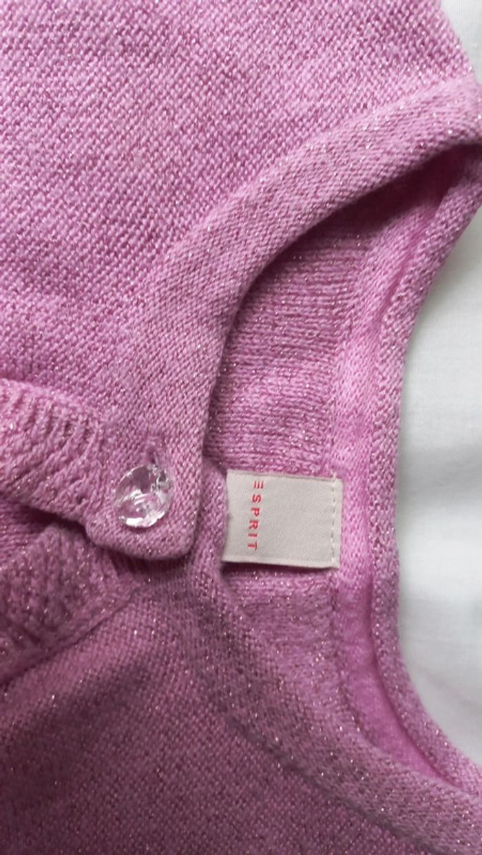 Gilet rose pailleté esprit - photo numéro 3