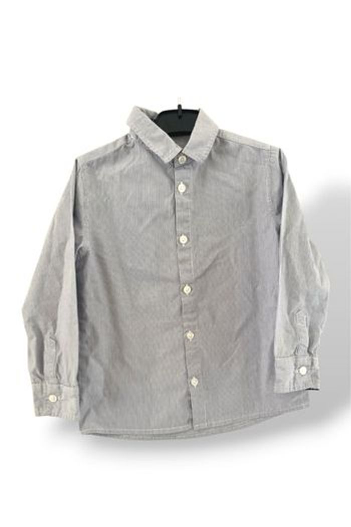 Chemise manches longues rayures garçon / bleue clair / 5ans / 110cm / Kiabi