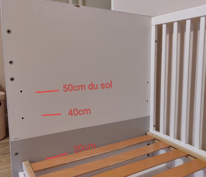 Lit évolutif 140x70 + commode - photo numéro 6