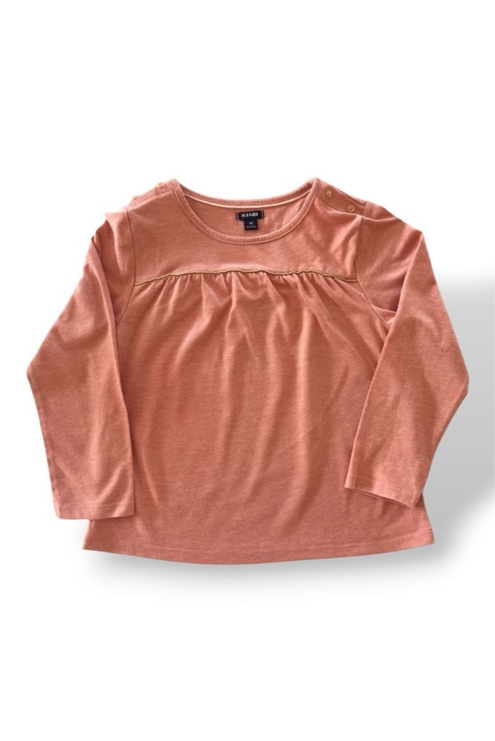 T-shirt, haut manches longues / fille / 4ans / 102cm / rose poudré/ Kiabi