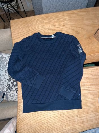 Pull sweat okaidi matelassé 10 ans bleu marine