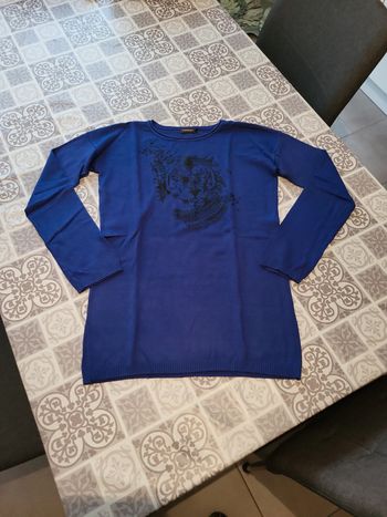 Pull long tête de tigre