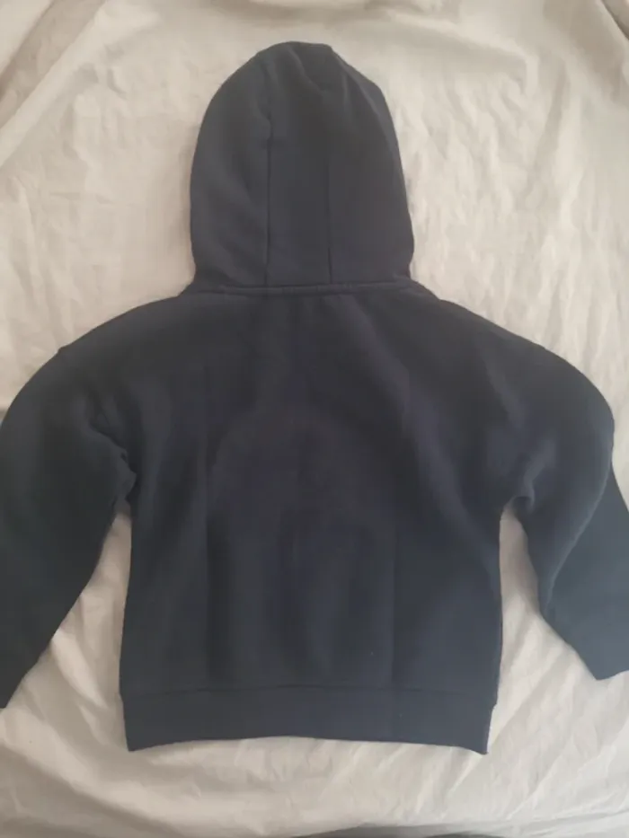 Sweat capuche bleu marine 6 ans - photo numéro 2