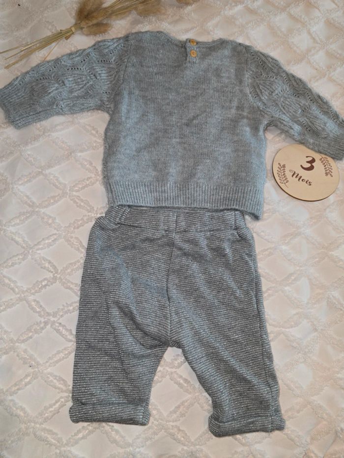 Ensemble pull pantalon gris - photo numéro 4