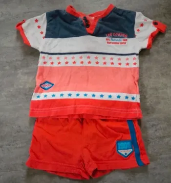 Ensemble t-shirt et short bébé garçon 12 mois Lee Cooper