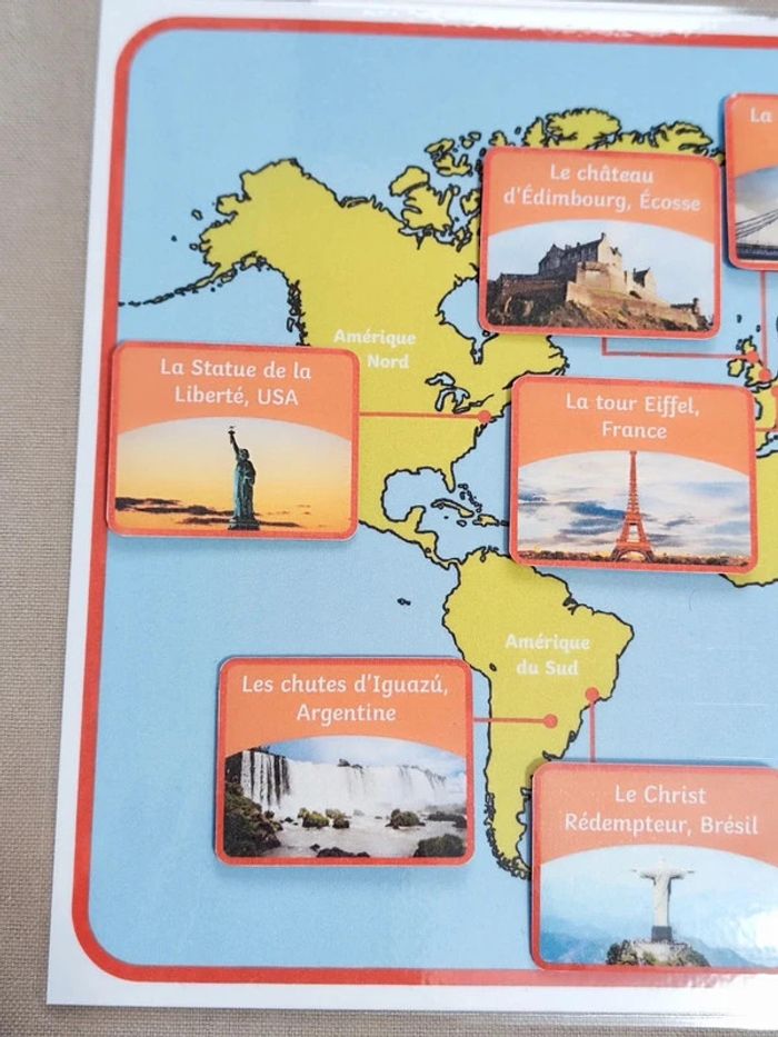 Carte du monde et ses monuments à scratch - photo numéro 3