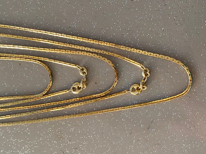 Collier fantaisie doré 5 rangs - photo numéro 8