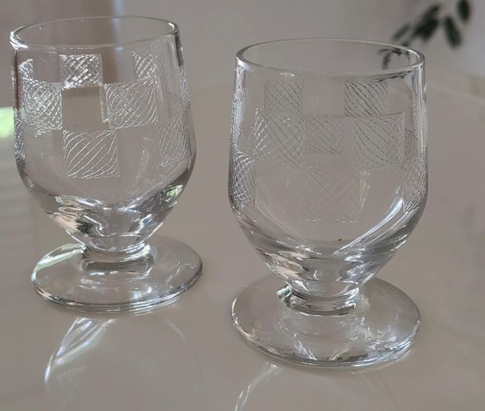 2 verres à liqueur art déco - photo numéro 2