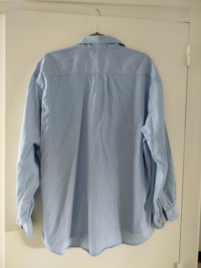 Chemise rayée bleu et blanche New Man taille 40 ou 42 - photo numéro 4