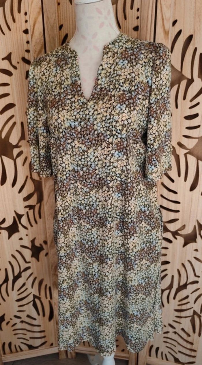Robe midi fleurie fluide - Taille M/38 - Fransa