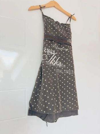 Robe satinée IKKS grise en 6ans