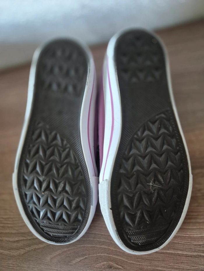 Tennis en toile à scratch mauve violet pointure 32 - photo numéro 8